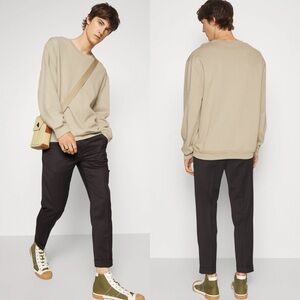 NWT FILIPPA K Terry Cropped Trousers in Dark Brown Size 50 or US Size 40